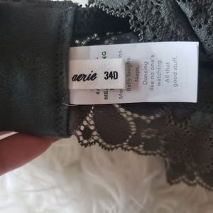 BRAND NEW with tags aerie lace bralette.sage Green color, Size 34D.